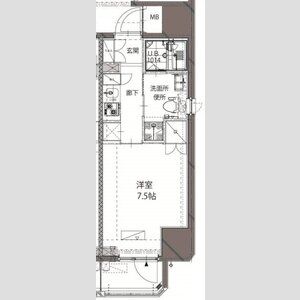 1K 間取り図