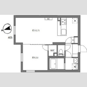 1LDK 間取り図
