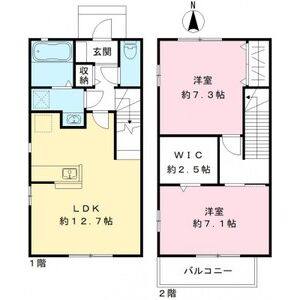 2LDK 間取り図