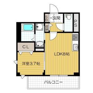 1LDK 間取り図