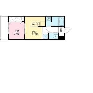 1DK 間取り図