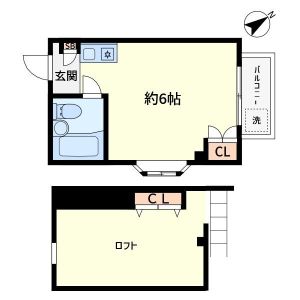 ワンルーム 間取り図