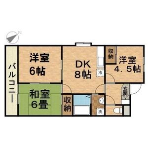3DK 間取り図