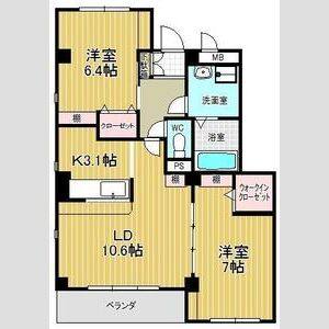 2LDK 間取り図