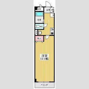 1K 間取り図