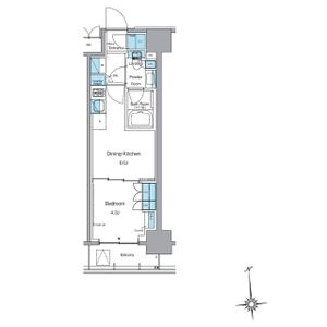 1DK 間取り図