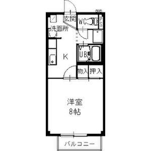 1K 間取り図
