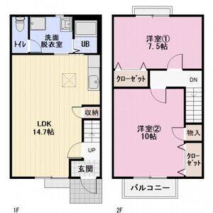 2LDK 間取り図