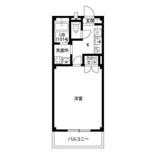 1K 間取り図