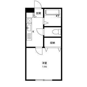 1K 間取り図