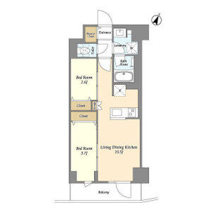 2LDK 間取り図