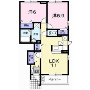 2LDK 間取り図
