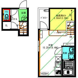 1K 間取り図