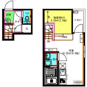 1K 間取り図