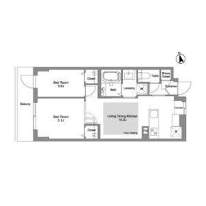 2LDK 間取り図