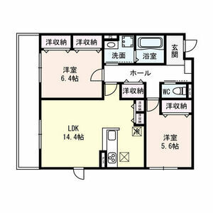 2LDK 間取り図