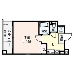 1K 間取り図