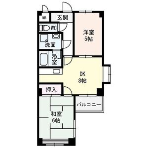 2DK 間取り図