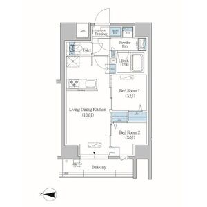 2LDK 間取り図