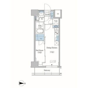1DK 間取り図