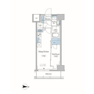 1DK 間取り図