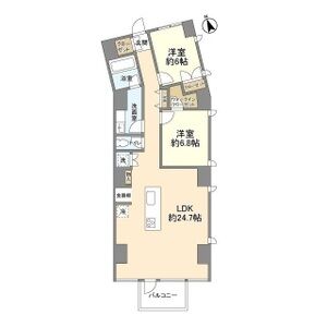 2LDK 間取り図