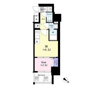 1DK 間取り図