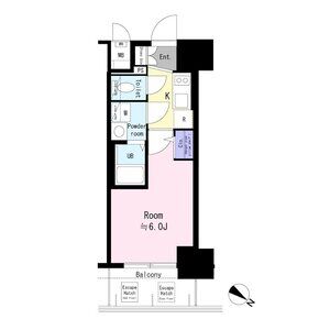1K 間取り図