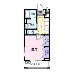 1K 間取り図