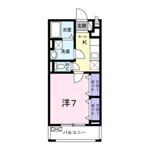 1K 間取り図