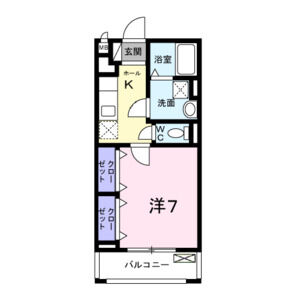 1K 間取り図