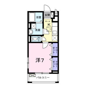 1K 間取り図