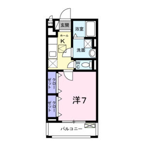 1K 間取り図