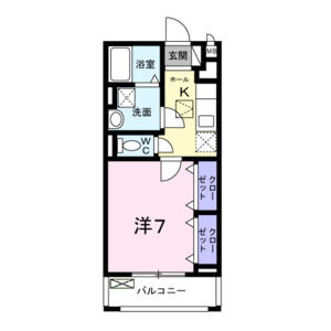 1K 間取り図
