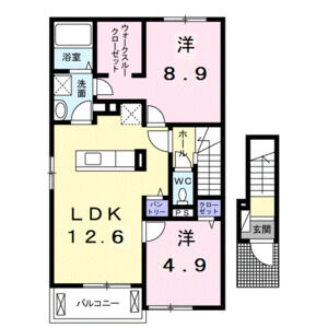 2LDK 間取り図
