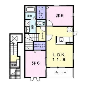 2LDK 間取り図