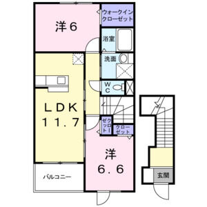 2LDK 間取り図