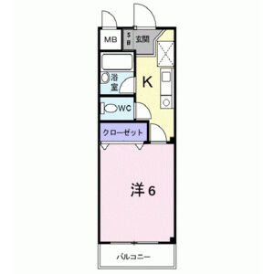 1K 間取り図