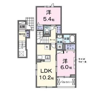 2LDK 間取り図