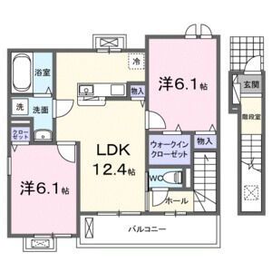 2LDK 間取り図