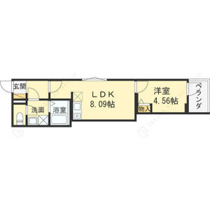 1LDK 間取り図