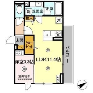 1LDK 間取り図