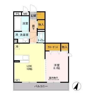 1LDK 間取り図