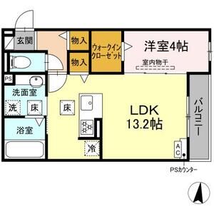 1LDK 間取り図