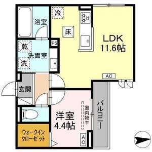 1LDK 間取り図