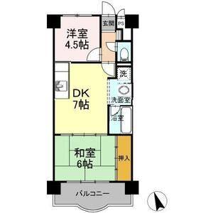 2DK 間取り図