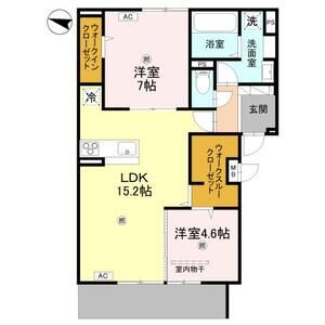 2LDK 間取り図