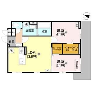 2LDK 間取り図