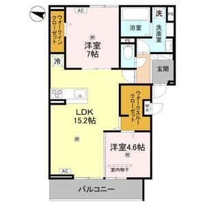 2LDK 間取り図