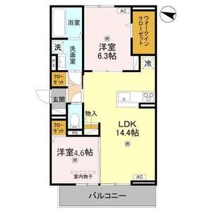 2LDK 間取り図